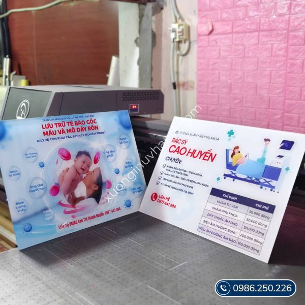 In Bảng Giá Phòng Khám
