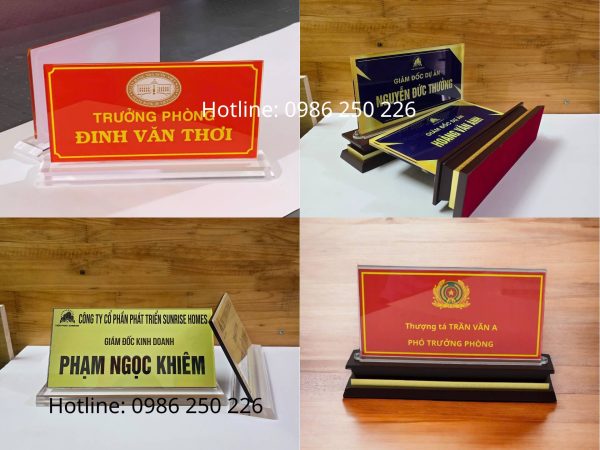 biển chức danh in uv